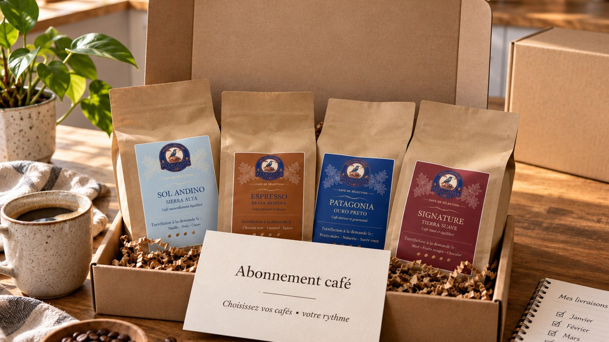 Coffret de café avec les sachets Signature et Sol Andino